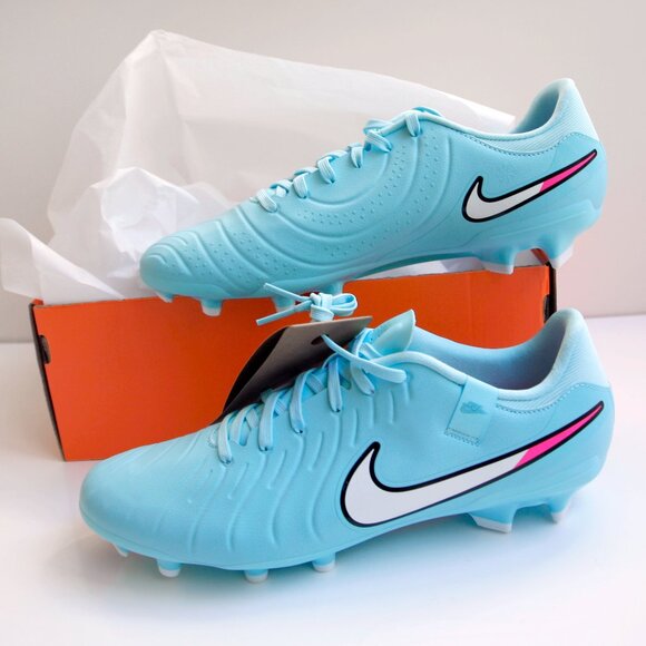Nike Tiempo Legend 10 Academy Men\'s FG/MG Low-Top Soccer Cleats Copa/Wht Size 10 main image 6